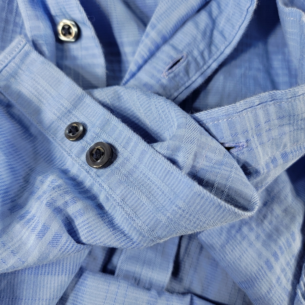 Tasso Elba Large 16-16 1/5 Mens Shirt Angled Barrel Cuff Regular Fit Non Iron - Picture 4 of 6
